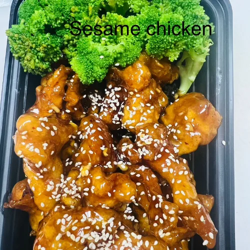 Sesame Chicken - Crispy chicken with sweet sesame glaze